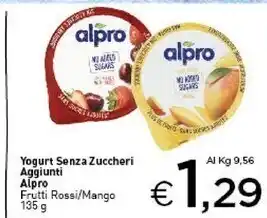 Crai Alpro yogurt senza zuccheri aggiunti offerta