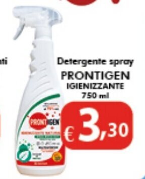 Bernava Detergente spray PRONTIGEN IGIENIZZANTE 750 ml offerta