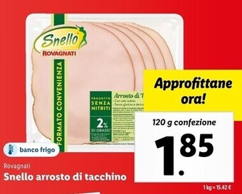 Lidl Rovagnati snello arrosto di tacchino offerta