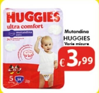 Bernava Mutandina HUGGIES Varie misure offerta