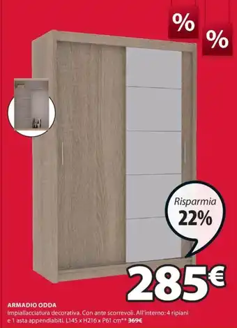 JYSK ARMADIO ODDA offerta
