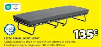 JYSK CertiPUR LETTO PER GLI OSPITI JESBY offerta