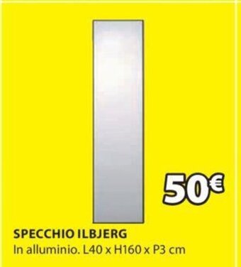 JYSK SPECCHIO ILBJERG L40 x H160 x P3 cm offerta