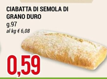 CIABATTA DI SEMOLA DI GRANO DURO g.97