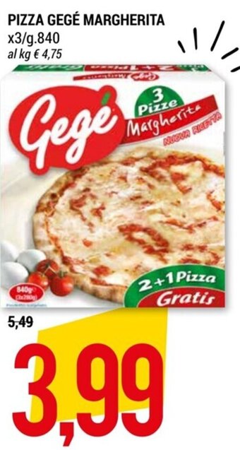 Hardis PIZZA GEGÉ MARGHERITA x3/g.840 offerta