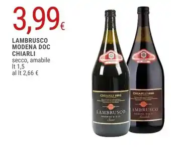 LAMBRUSCO MODENA DOC CHIARLI Lt 1,5