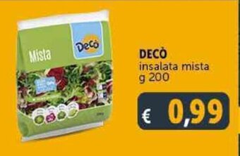 Deco Supermercati DECÒ insalata mista g 200 offerta