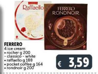 Deco Supermercati FERRERO 4 ice cream offerta