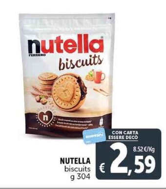 Deco Supermercati NUTELLA biscuits g 304 offerta