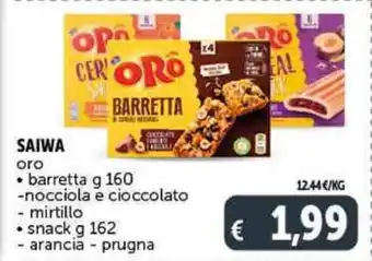 Deco Supermercati SAIWA oro • barretta g 160 • snack g 162 offerta
