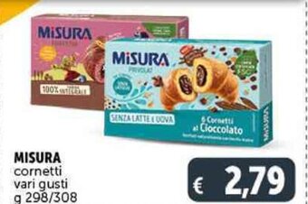 Deco Supermercati MISURA cornetti vari gusti g 298/308 offerta