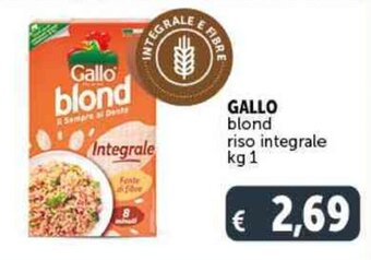 Deco Supermercati GALLO blond riso integrale kg 1 offerta