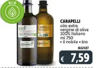 Deco Supermercati CARAPELLI olio extra vergine di oliva 100% Italiano ml 750 offerta