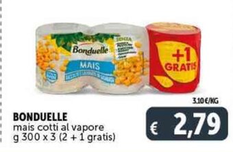 Deco Supermercati BONDUELLE mais cotti al vapore g 300 x 3 offerta