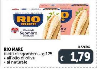 Deco Supermercati RIO MARE filetti di sgombro - g 125 offerta
