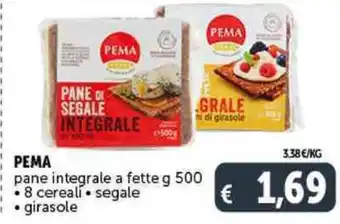 Deco Supermercati PEMA pane integrale a fette g 500 offerta