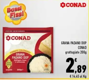 Conad Margherita GRANA PADANO DOP CONAD grattugiato 200g offerta