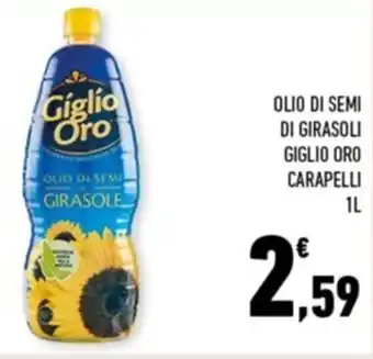 OLIO DI SEMI DI GIRASOLI GIGLIO ORO CARAPELLI 1L