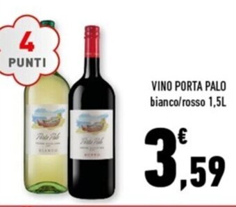 Conad Margherita VINO PORTA PALO bianco/rosso 1,5L offerta
