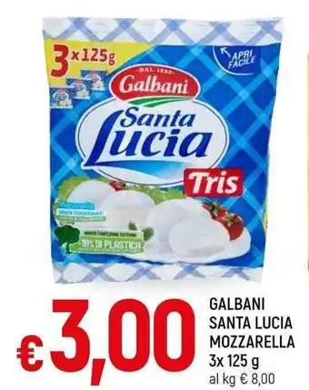 Famila Superstore GALBANI SANTA LUCIA MOZZARELLA 3x 125 g offerta