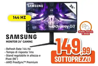 Expert Di Lella SAMSUNG MONITOR 24" GAMING offerta