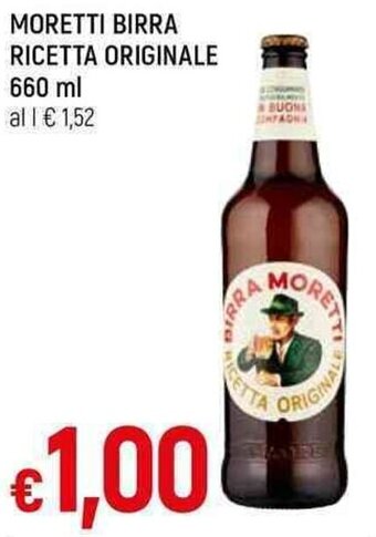 Famila Superstore MORETTI BIRRA RICETTA ORIGINALE 660 ml offerta