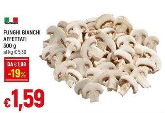 Famila Superstore FUNGHI BIANCHI AFFETTATI 300 g offerta