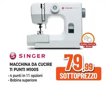 SINGER MACCHINA DA CUCIRE 11 PUNTI M1005