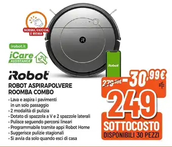 ROBOT ASPIRAPOLVERE ROOMBA COMBO