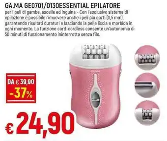 GA.MA GE0701/0130ESSENTIAL EPILATORE