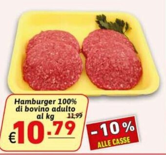 Ipercarni Hamburger 100% di bovino adulto offerta