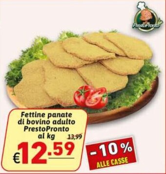 Ipercarni Fettine panate di bovino adulto Presto Pronto al kg offerta