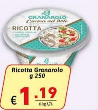 Ipercarni Ricotta Granarolo g 250 offerta