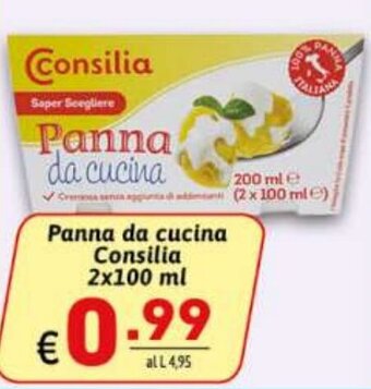 Ipercarni Panna da cucina Consilia 2x100 ml offerta