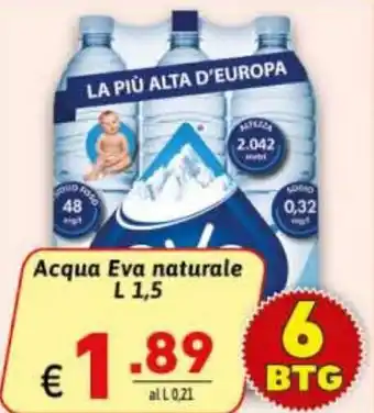 Acqua Eva naturale L 1,5