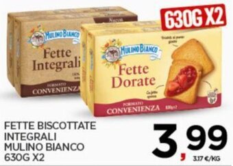Interspar FETTE BISCOTTATE INTEGRALI MULINO BIANCO 630G X2 offerta