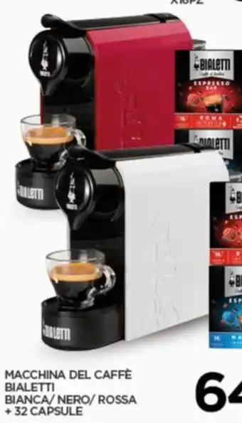 Interspar MACCHINA DEL CAFFÈ BIALETTI BIANCA/NERO/ ROSSA +32 CAPSULE offerta