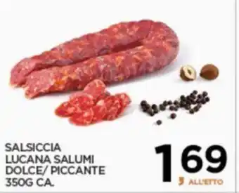 Interspar SALSICCIA LUCANA SALUMI DOLCE/PICCANTE 350G CA. offerta