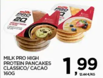 Interspar MILK PRO HIGH PROTEIN PANCAKES CLASSICO/CACAO 160 G offerta