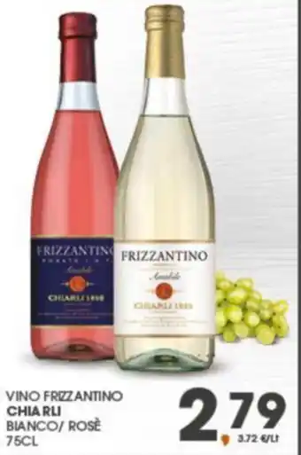 Eurospar VINO FRIZZANTINO CHIARLI BIANCO/ ROSÈ 75CL offerta