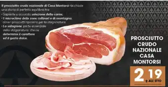 Eurospar PROSCIUTTO CRUDO NAZIONALE CASA MONTORSI offerta
