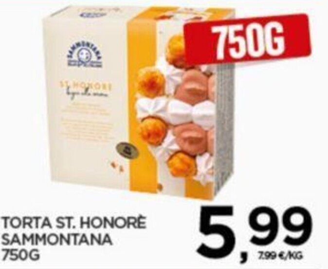 TORTA ST. HONORÈ SAMMONTANA 750 G offerta di Interspar