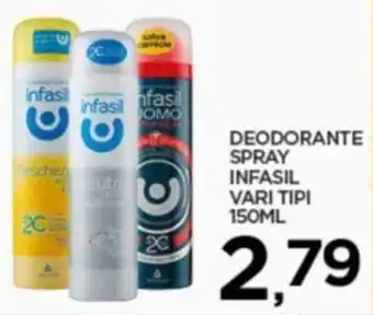 Interspar DEODORANTE SPRAY INFASIL VARI TIPI 150ML offerta