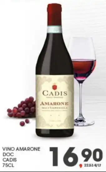 Eurospar VINO AMARONE DOC CADIS 75CL offerta