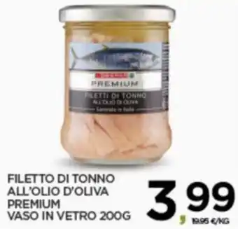 Interspar FILETTO DI TONNO ALL'OLIO D'OLIVA PREMIUM VASO IN VETRO 200G offerta