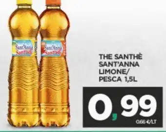 Interspar THE SANTHÈ SANT'ANNA LIMONE/ PESCA 1,5L offerta