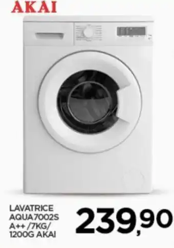 Interspar LAVATRICE AQUA7002S A++/7KG/ 1200G AKAI offerta