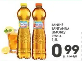 Eurospar SANTHÈ SANT'ANNA LIMONE/ PESCA 1,5L offerta