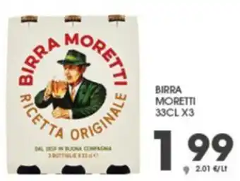 Eurospar BIRRA MORETTI 33CL X3 offerta