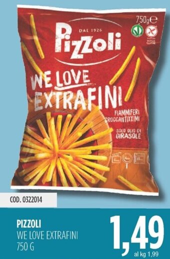 Carico Cash & Carry PIZZOLI WE LOVE EXTRAFINI 750 G offerta